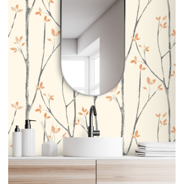 Papel pintado de ramas de árboles nórdicos - Benson Forest 681337