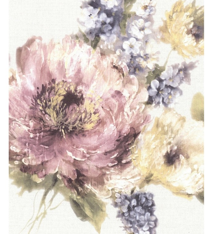 Papel pintado flores grandes de acuarela - Martina 121158