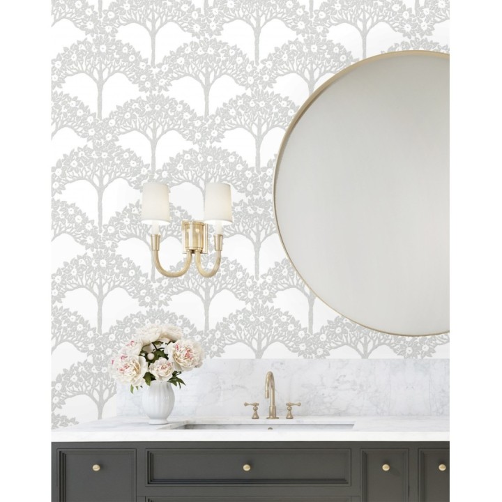 Papel pintado ramo de árboles - Mauve Forest 681349