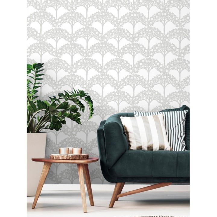 Papel pintado ramo de árboles - Mauve Forest 681349