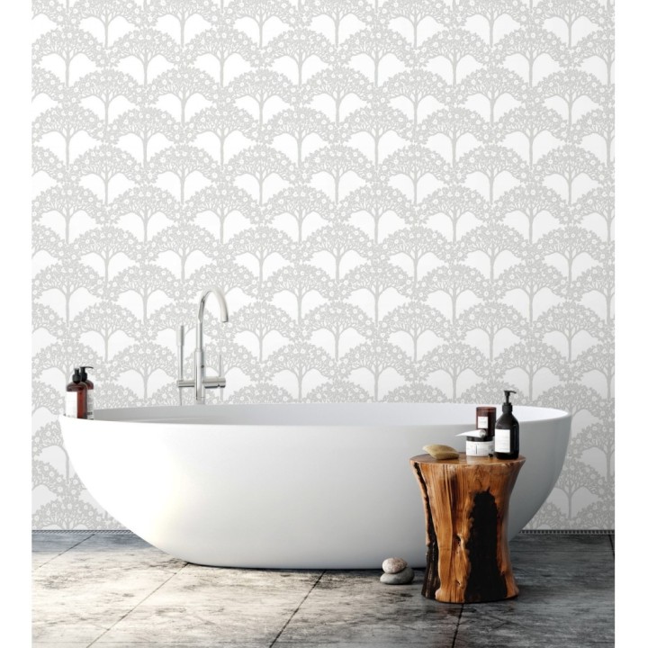 Papel pintado ramo de árboles - Mauve Forest 681349