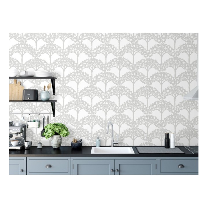 Papel pintado ramo de árboles - Mauve Forest 681349