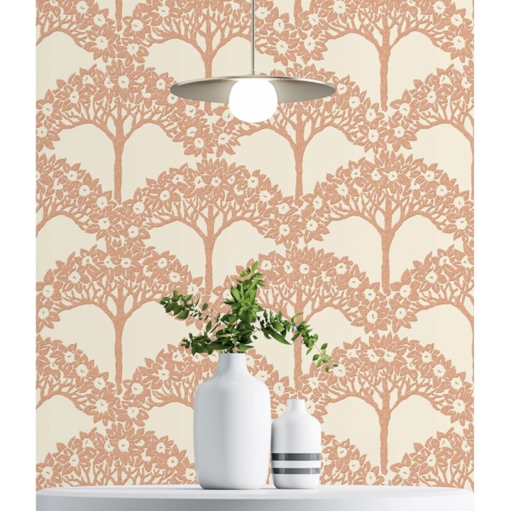 Papel pintado ramo de árboles - Mauve Forest 681351