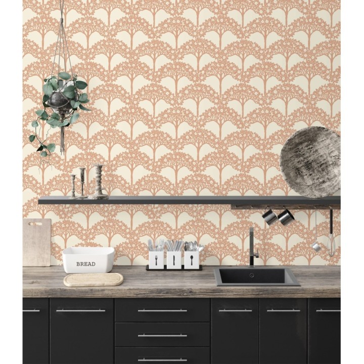 Papel pintado ramo de árboles - Mauve Forest 681351