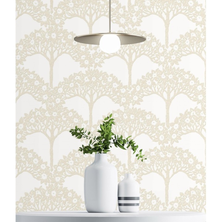 Papel pintado ramo de árboles - Mauve Forest 681352