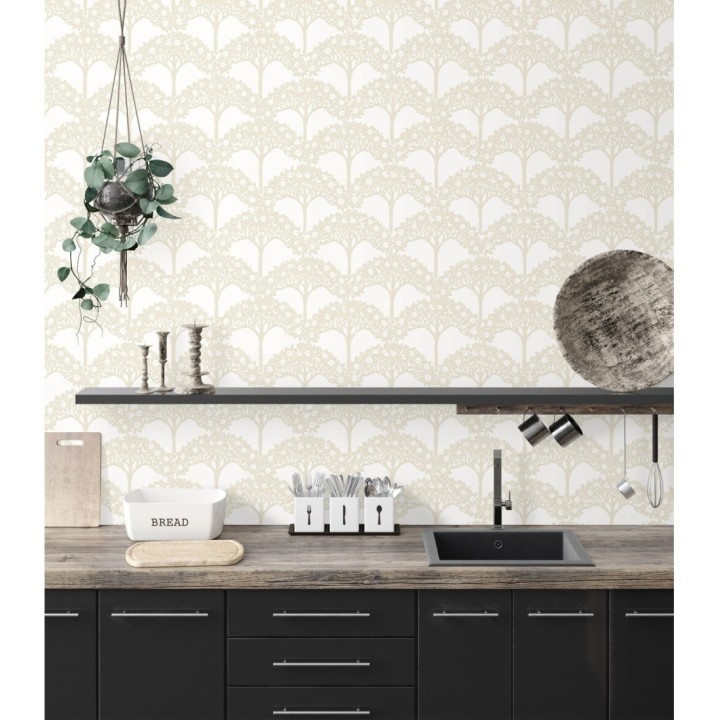 Papel pintado ramo de árboles - Mauve Forest 681352