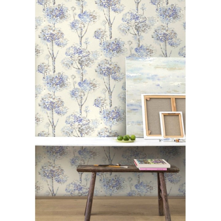 Papel pintado árboles artísticos en acuarela - Chianti 121164