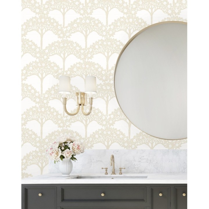 Papel pintado ramo de árboles - Mauve Forest 681352