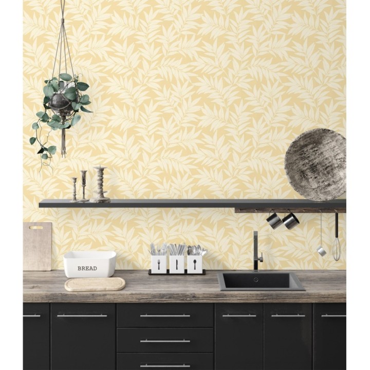 Papel pintado de hojas - Emery 681359