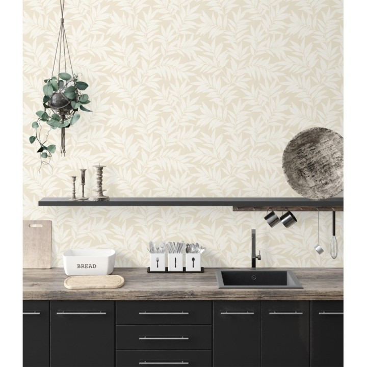 Papel pintado de hojas - Emery 681364