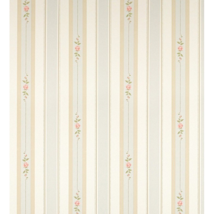 Papel pintado rayas finas con flores vintage - Giselle Flowers 121223
