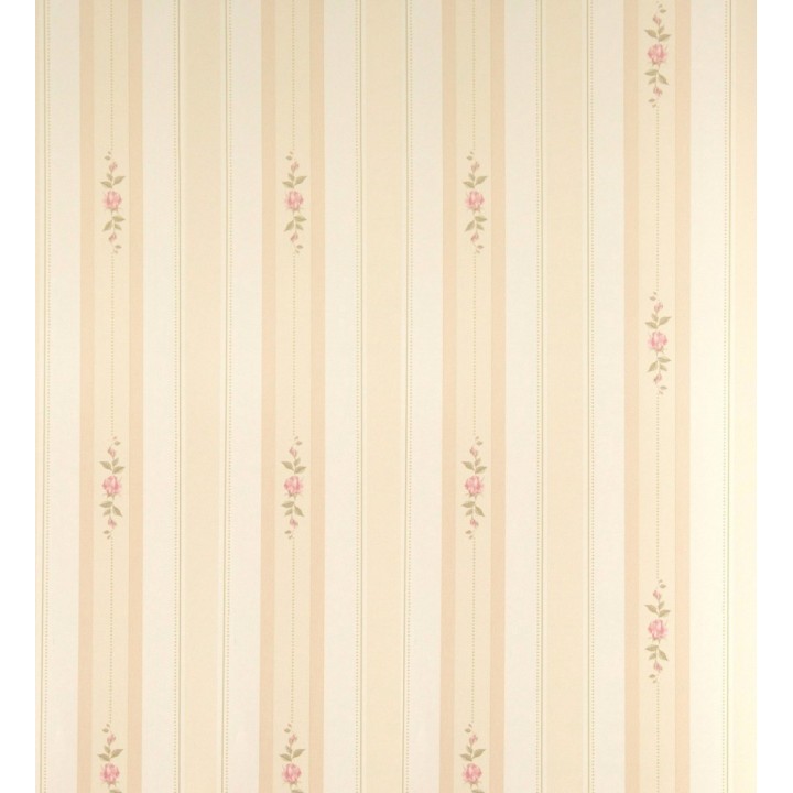 Papel pintado rayas finas con flores vintage - Giselle Flowers 121225