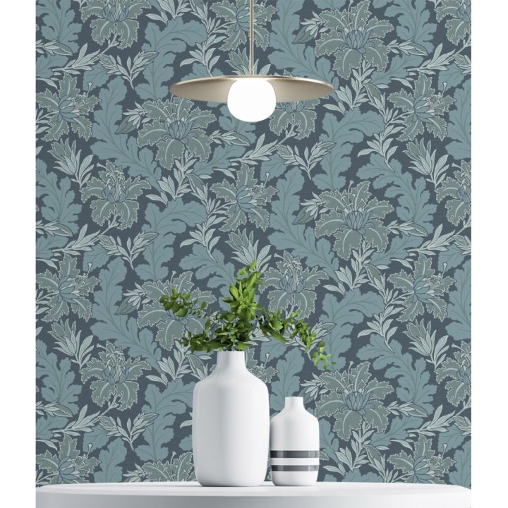 Papel pintado de hojas y flores estilo vintage - Ruston 681378