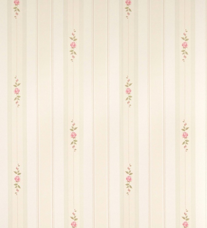 Papel pintado rayas finas con flores vintage - Giselle Flowers 121228