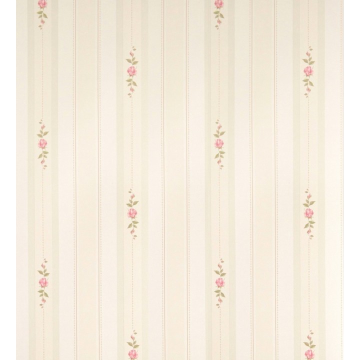 Papel pintado rayas finas con flores vintage - Giselle Flowers 121228