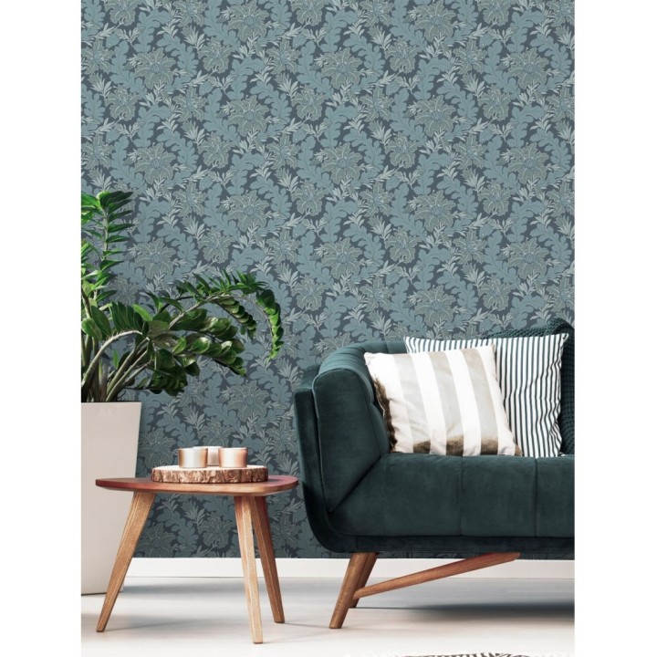 Papel pintado de hojas y flores estilo vintage - Ruston 681378