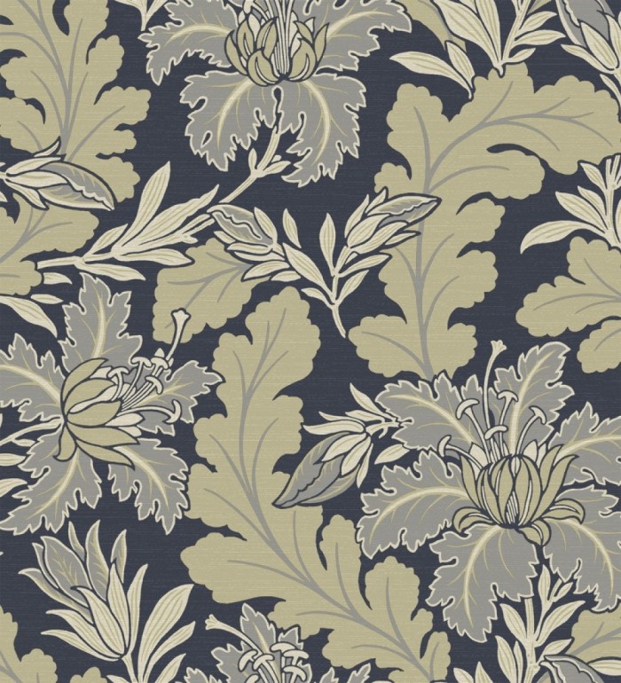 Papel pintado de hojas y flores estilo vintage - Ruston 681379