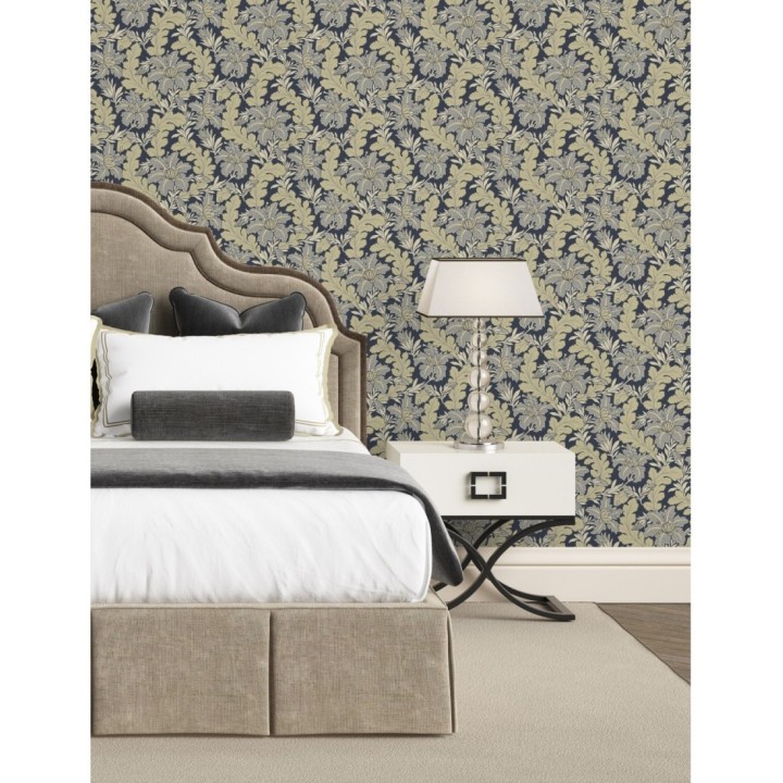 Papel pintado de hojas y flores estilo vintage - Ruston 681379