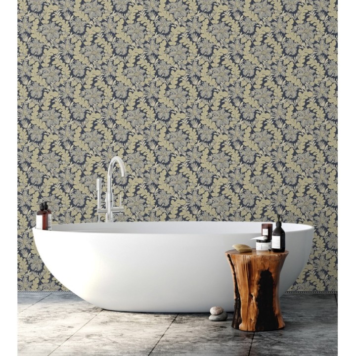 Papel pintado de hojas y flores estilo vintage - Ruston 681379