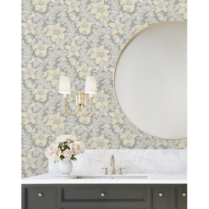 Papel pintado de hojas y flores estilo vintage - Ruston 681380