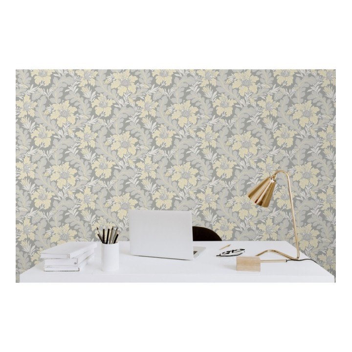 Papel pintado de hojas y flores estilo vintage - Ruston 681380