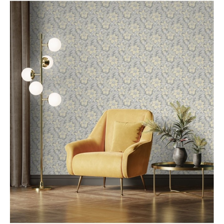 Papel pintado de hojas y flores estilo vintage - Ruston 681380