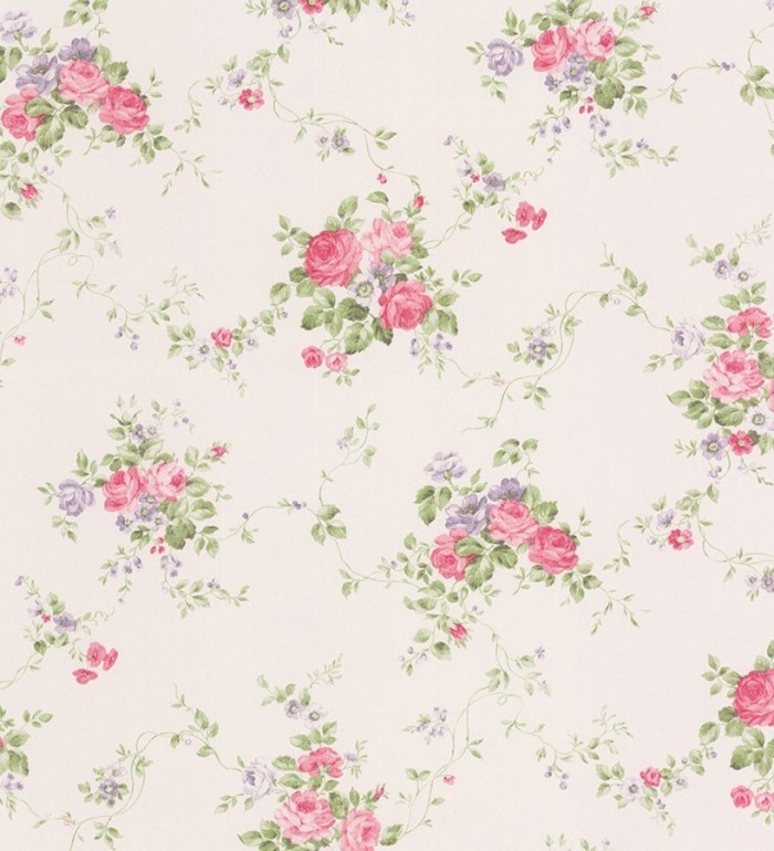 Papel pintado flores románticas de acuarela - Victoria Gardens 121231