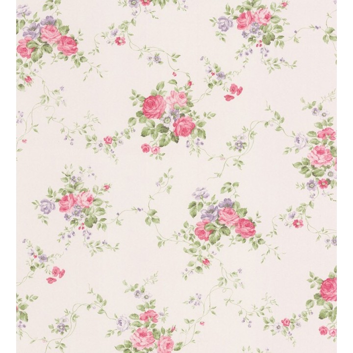 Papel pintado flores románticas de acuarela - Victoria Gardens 121231