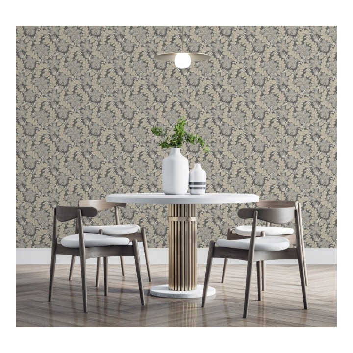 Papel pintado de hojas y flores estilo vintage - Ruston 681381