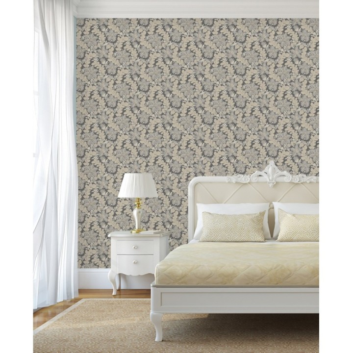 Papel pintado de hojas y flores estilo vintage - Ruston 681381