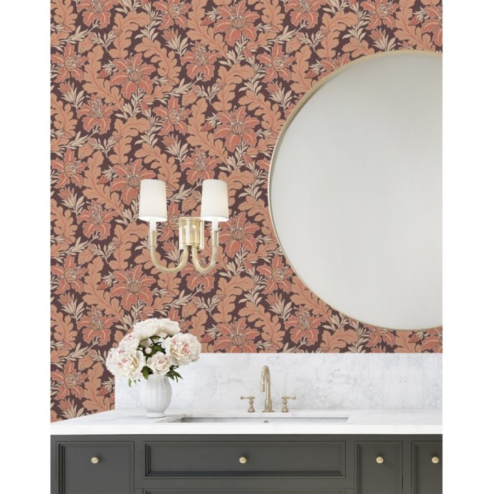 Papel pintado de hojas y flores estilo vintage - Ruston 681382