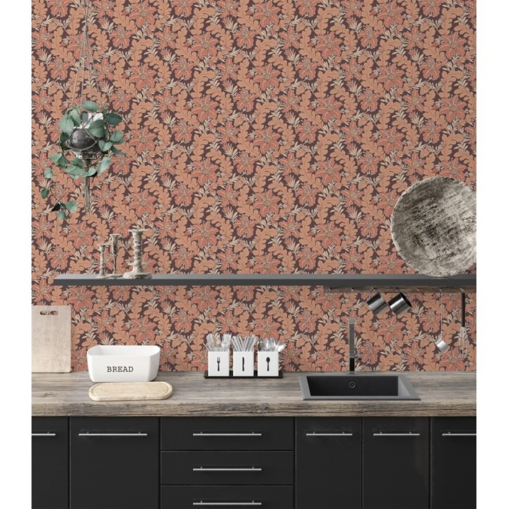 Papel pintado de hojas y flores estilo vintage - Ruston 681382