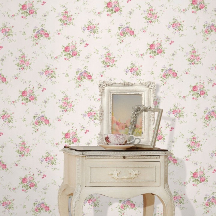 Papel pintado flores románticas de acuarela - Victoria Gardens 121231