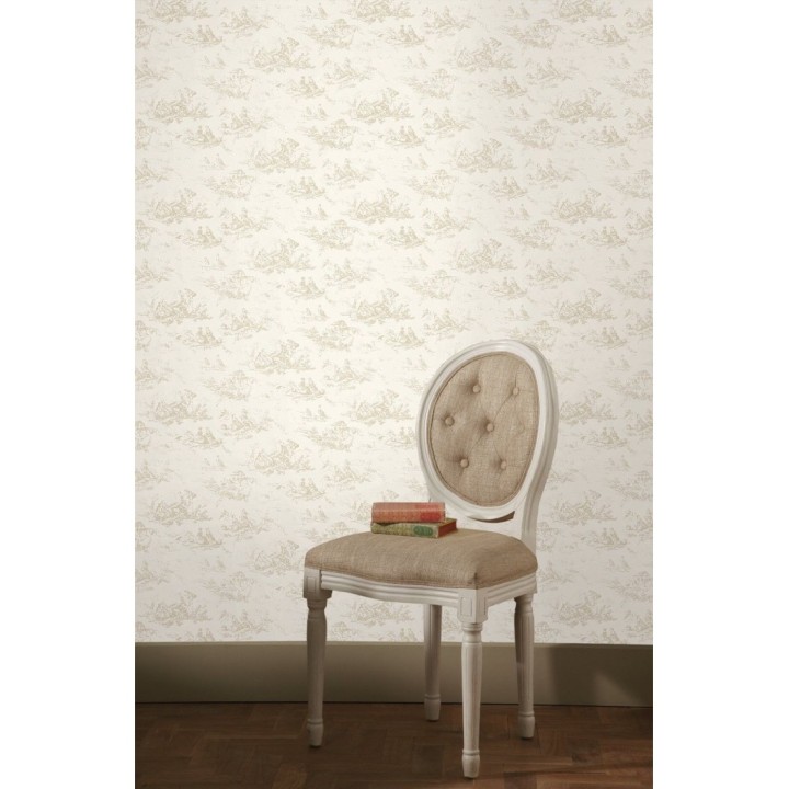 Papel pintado toile de jouy clásico - Petite Famille 121235