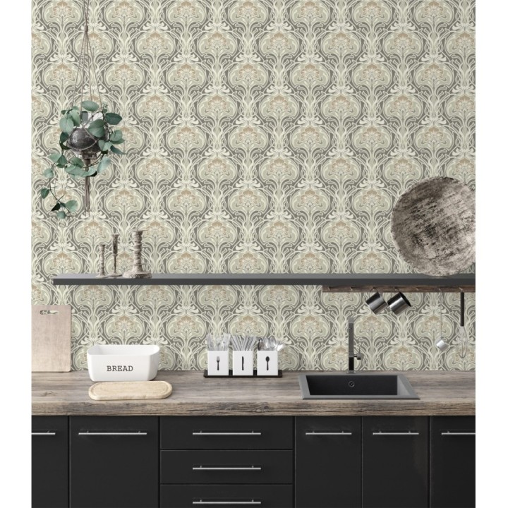 Papel pintado damasco retro - Edrea 681388