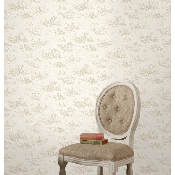 Papel pintado toile de jouy clásico - Petite Famille 121235