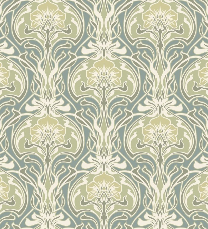 Papel pintado damasco retro - Edrea 681389