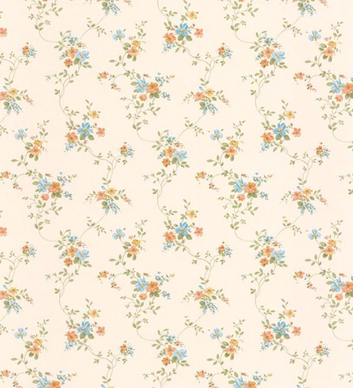 Papel pintado flores románticas pequeñas vinílico - Villa Regina 121245