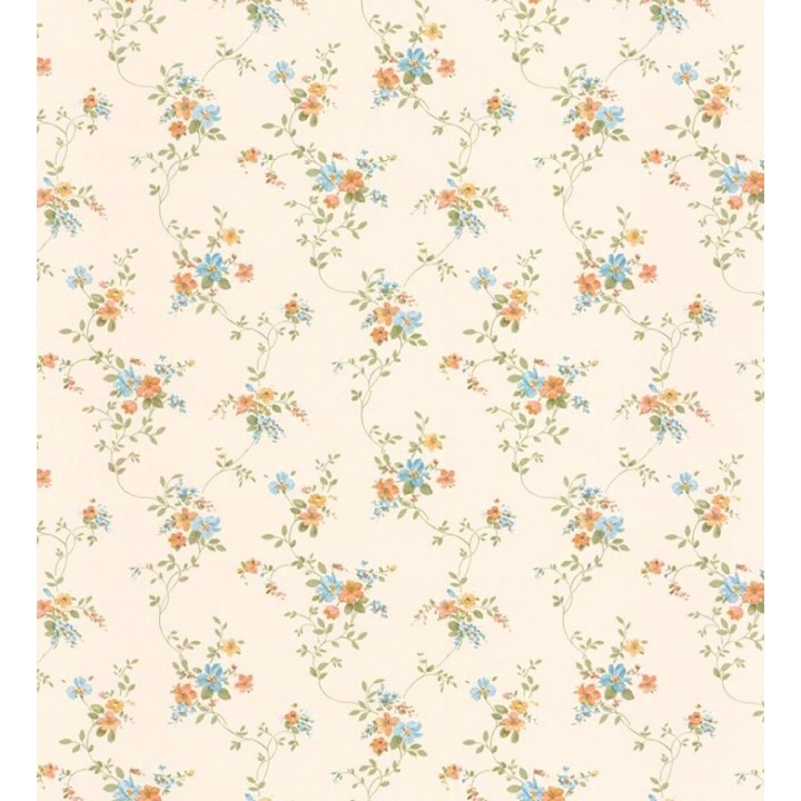 Papel pintado flores románticas pequeñas vinílico - Villa Regina 121245