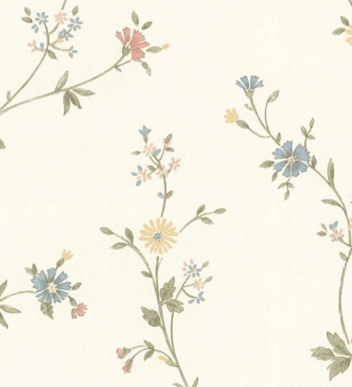 Papel pintado flores románticas pequeñas vinílico - Vincenza 121248