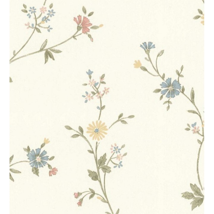 Papel pintado flores románticas pequeñas vinílico - Vincenza 121248