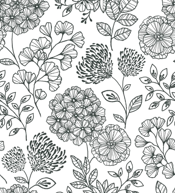 Papel pintado de flores estilo Art Decó - Eden flowers 681405