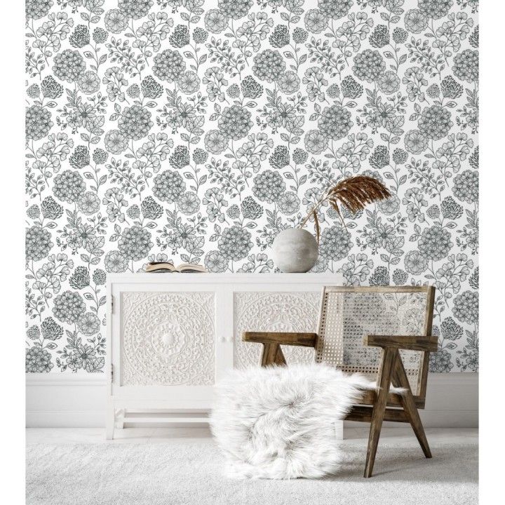 Papel pintado de flores estilo Art Decó - Eden flowers 681405