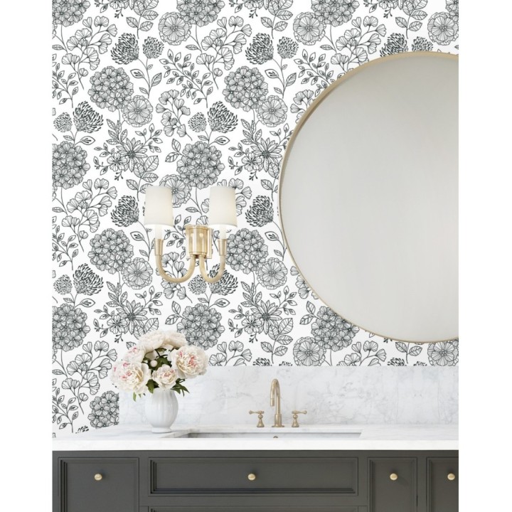 Papel pintado de flores estilo Art Decó - Eden flowers 681405