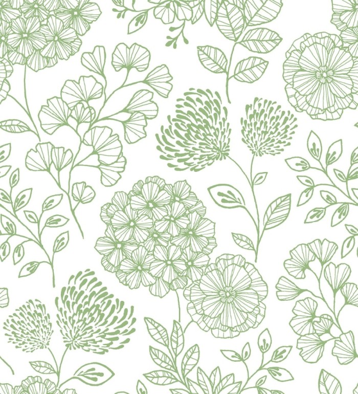 Papel pintado de flores estilo Art Decó - Eden flowers 681406