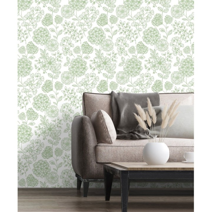 Papel pintado de flores estilo Art Decó - Eden flowers 681406