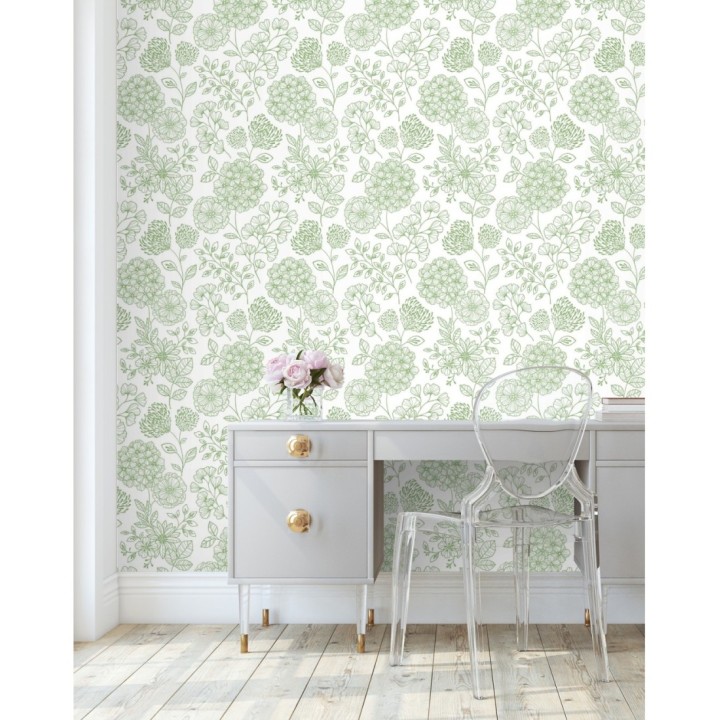 Papel pintado de flores estilo Art Decó - Eden flowers 681406