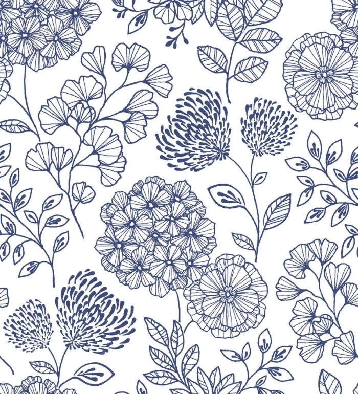 Papel pintado de flores estilo Art Decó - Eden flowers 681407