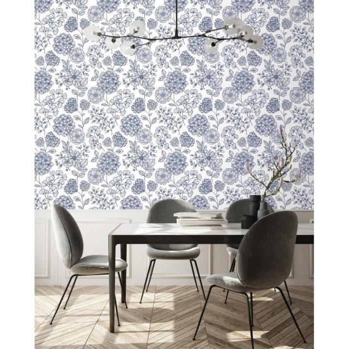 Papel pintado de flores estilo Art Decó - Eden flowers 681407