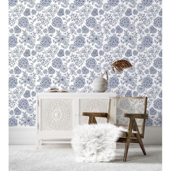 Papel pintado de flores estilo Art Decó - Eden flowers 681407